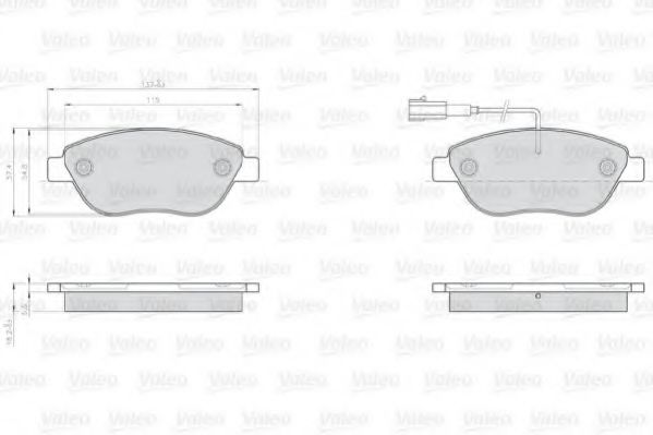 Тормозные колодки VALEO 872708