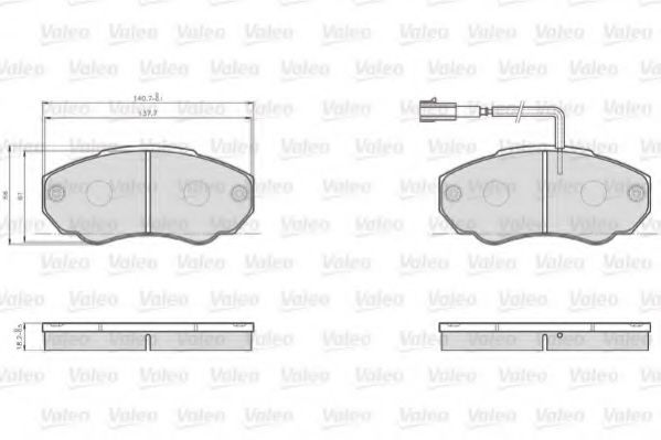 Тормозные колодки VALEO 872918
