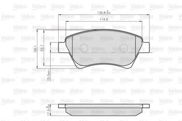 Тормозные колодки VALEO 872930