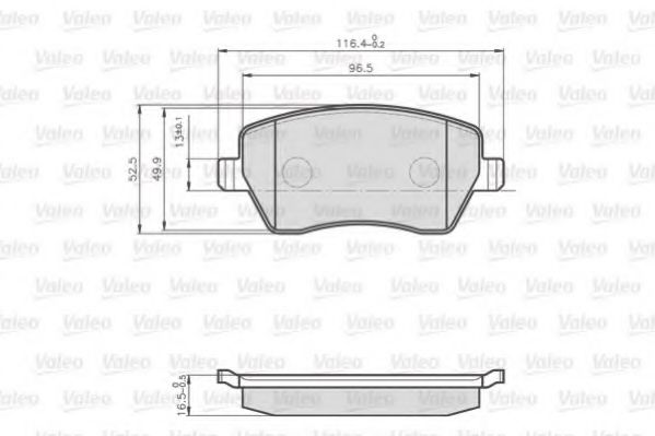 Тормозные колодки VALEO 872973