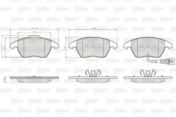 Тормозные колодки VALEO 872587