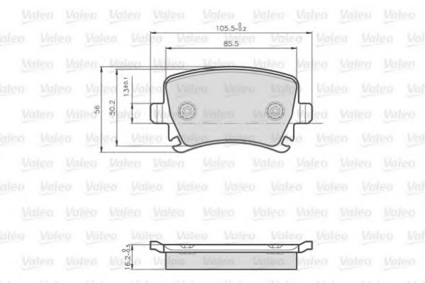 Тормозные колодки VALEO 872914