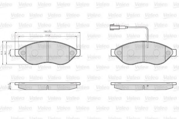 Тормозные колодки VALEO 872468