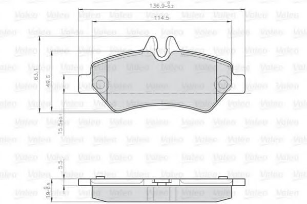 Тормозные колодки VALEO 872190