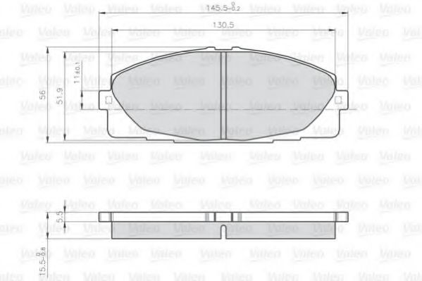 Тормозные колодки VALEO 872680