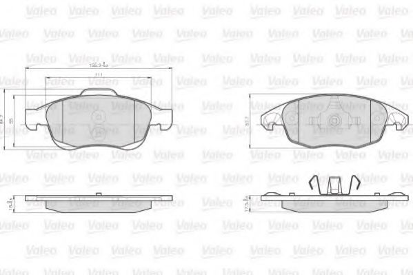 Тормозные колодки VALEO 872538