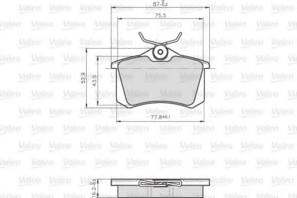 Тормозные колодки VALEO 872960