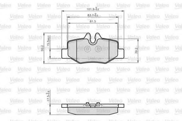 Тормозные колодки VALEO 872008