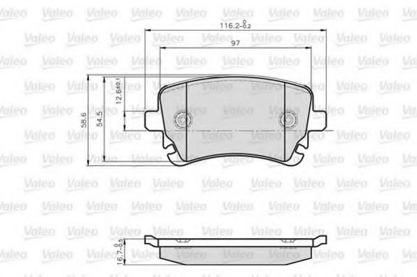 Тормозные колодки VALEO 872326