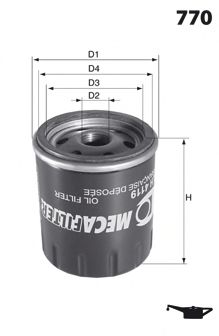 Масляный фильтр MECAFILTER ELH4391 MECAFILTER