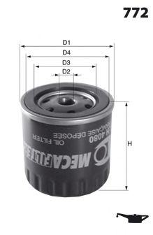 Масляный фильтр MECAFILTER ELH4080 MECAFILTER