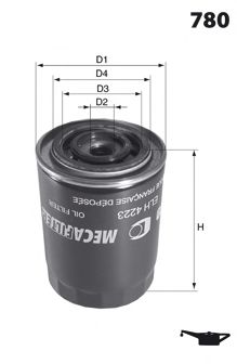 Масляный фильтр MECAFILTER ELH4157 MECAFILTER