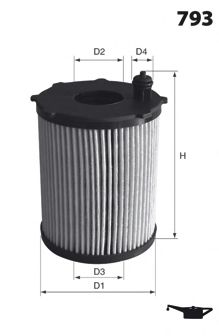 Масляный фильтр MECAFILTER ELH4449 MECAFILTER