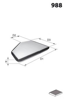 Фильтр салона MECAFILTER EKR7118 MECAFILTER