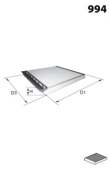 Фильтр салона MECAFILTER EKR7017 MECAFILTER