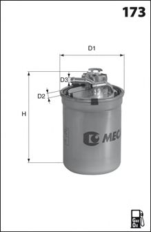 Топливный фильтр MECAFILTER ELG5386 MECAFILTER
