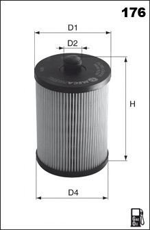 Масляный фильтр MECAFILTER ELH4443 MECAFILTER