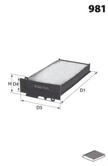 Фильтр салона MECAFILTER EKR7104 MECAFILTER