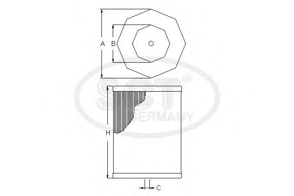 Воздушный фильтр SCT SB 3204 - Фото 1