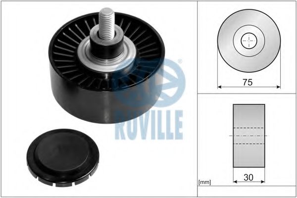 Направляющий / паразитный ролик поликлинового ремня RUVILLE 57609