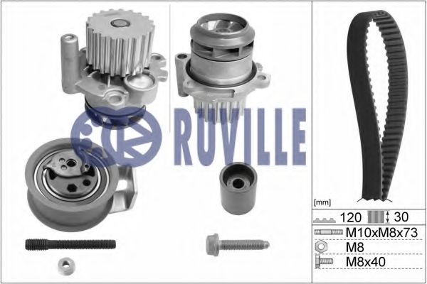 Помпа + комплект ГРМ RUVILLE 55494701