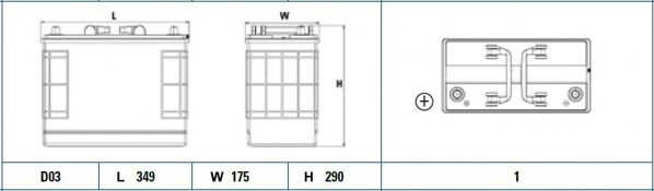 Стартерная аккумуляторная батарея EXIDE EF1421 Professional Power - Фото 1