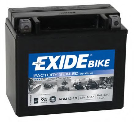 Стартерная аккумуляторная батарея EXIDE AGM12-10