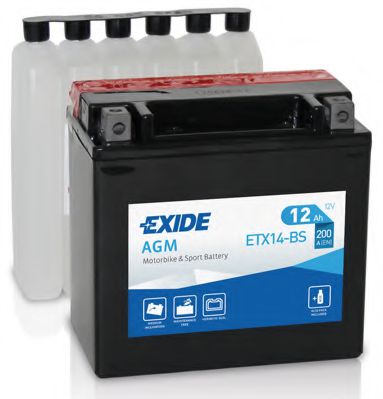 Стартерная аккумуляторная батарея EXIDE ETX14-BS