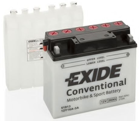 Стартерная аккумуляторная батарея EXIDE 12Y16A-3A EXIDE Conventional
