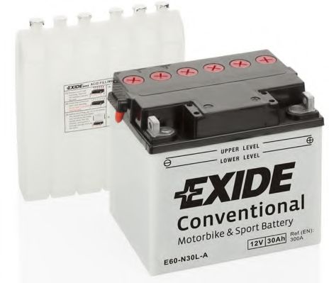 Стартерная аккумуляторная батарея EXIDE E60-N30L-A EXIDE Conventional