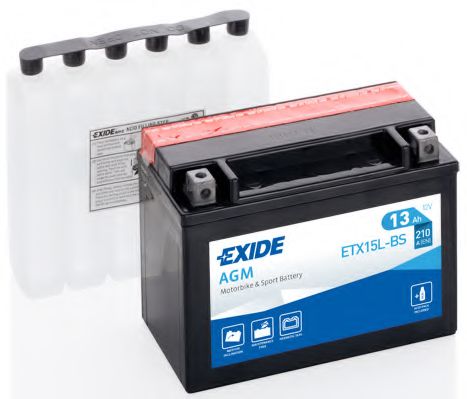 Стартерная аккумуляторная батарея EXIDE ETX15L-BS
