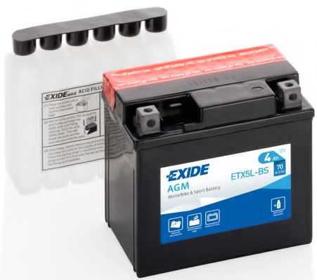 Стартерная аккумуляторная батарея EXIDE ETX5L-BS