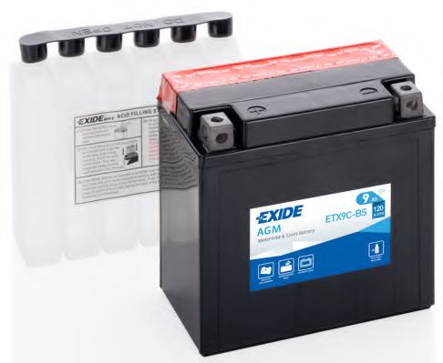 Стартерная аккумуляторная батарея EXIDE ETX9C-BS