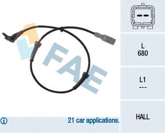 Датчик вращения колеса FAE 78036