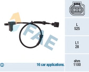Датчик вращения колеса FAE 78003
