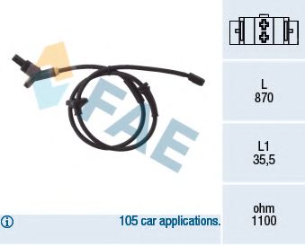 Датчик обертання колеса FAE 78015