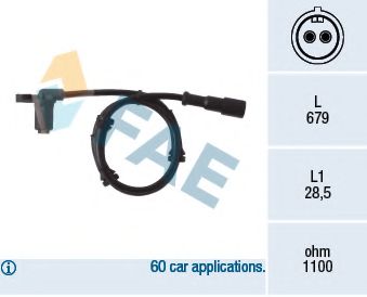 Датчик обертання колеса FAE 78006