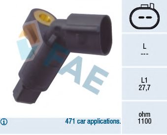Датчик вращения колеса FAE 78008