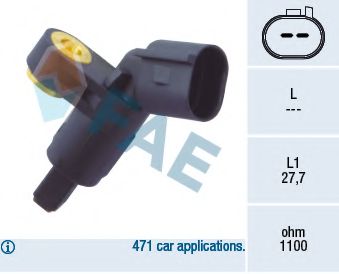Датчик вращения колеса FAE 78020