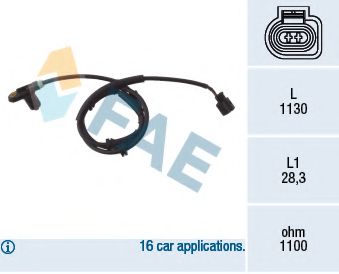 Датчик вращения колеса FAE 78025