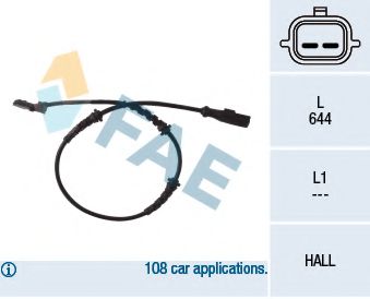 Датчик вращения колеса FAE 78055