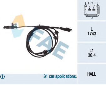Датчик вращения колеса FAE 78032