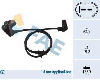 Датчик вращения колеса FAE 78051