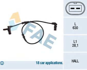 Датчик обертання колеса FAE 78052