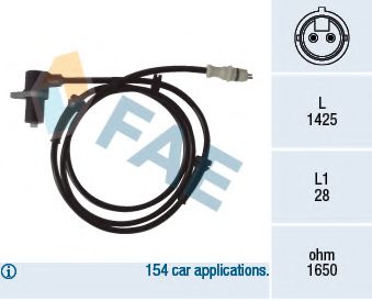 Датчик вращения колеса FAE 78067