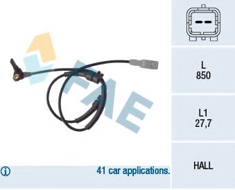 Датчик вращения колеса FAE 78087