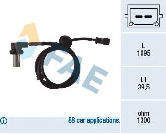 Датчик вращения колеса FAE 78062