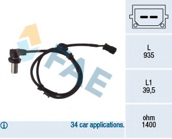 Датчик вращения колеса FAE 78071