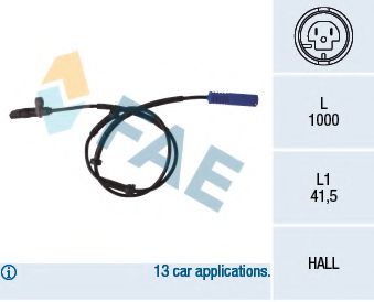 Датчик вращения колеса FAE 78076