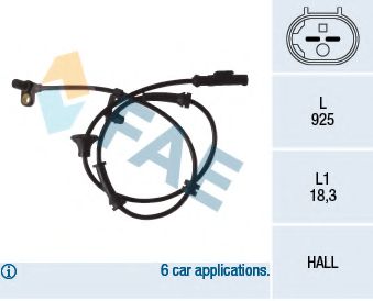 Датчик вращения колеса FAE 78081